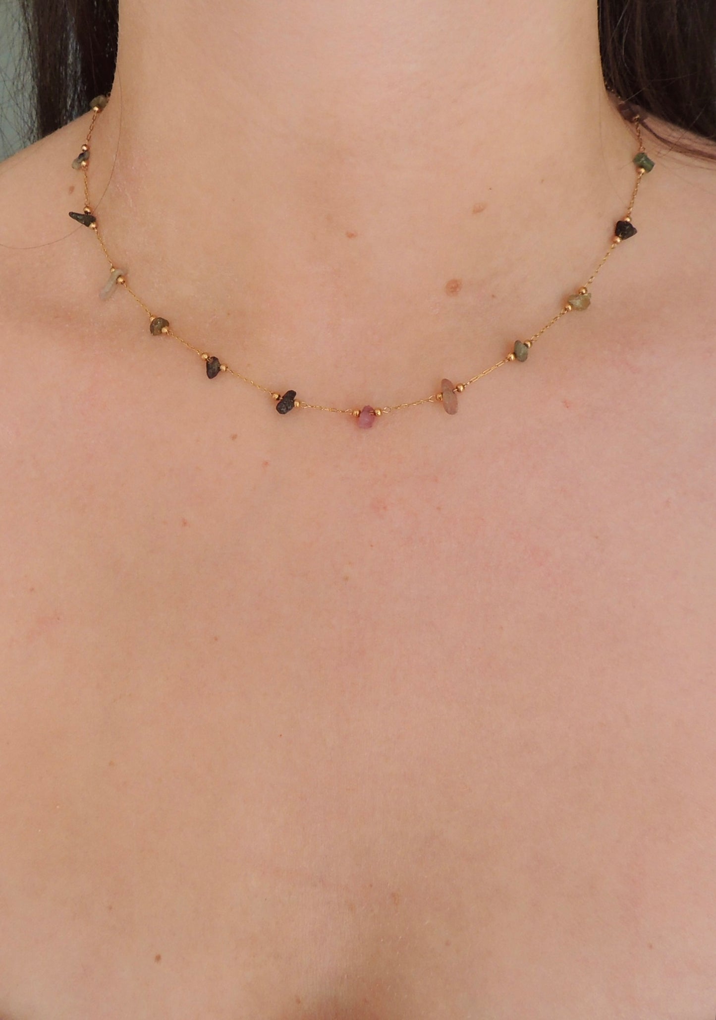 Esmée | Collier en tourmaline multicolore