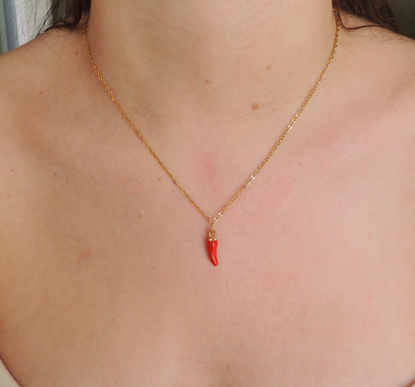 Paloma | Collier piment doré