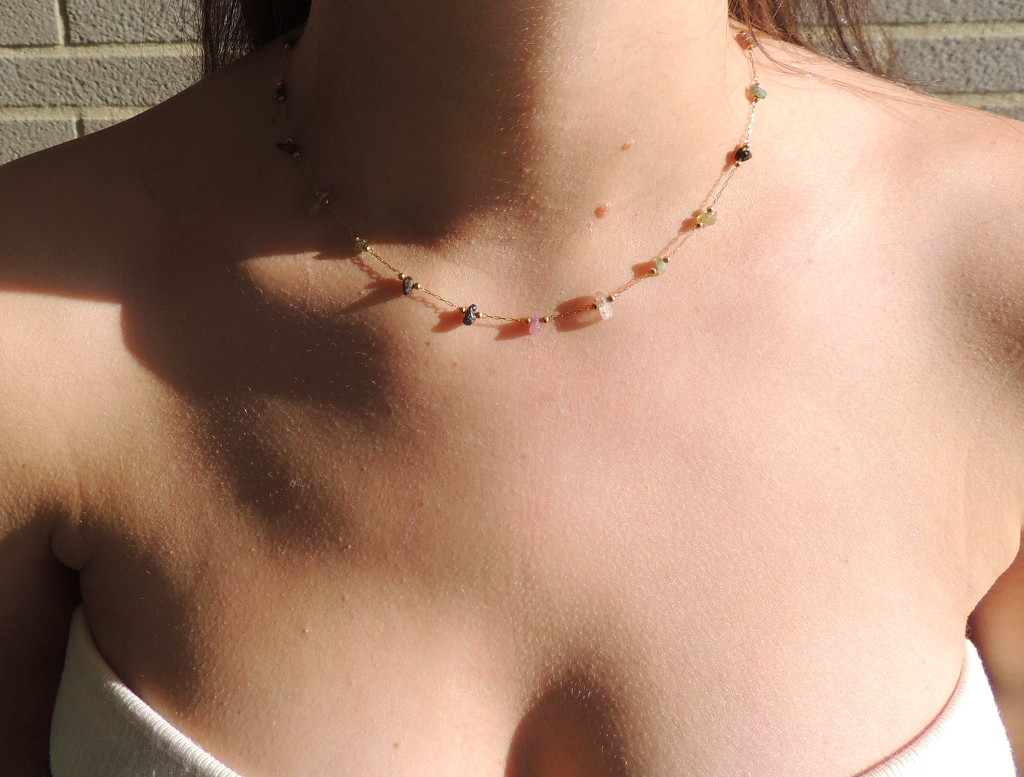 Esmée | Collier en tourmaline multicolore
