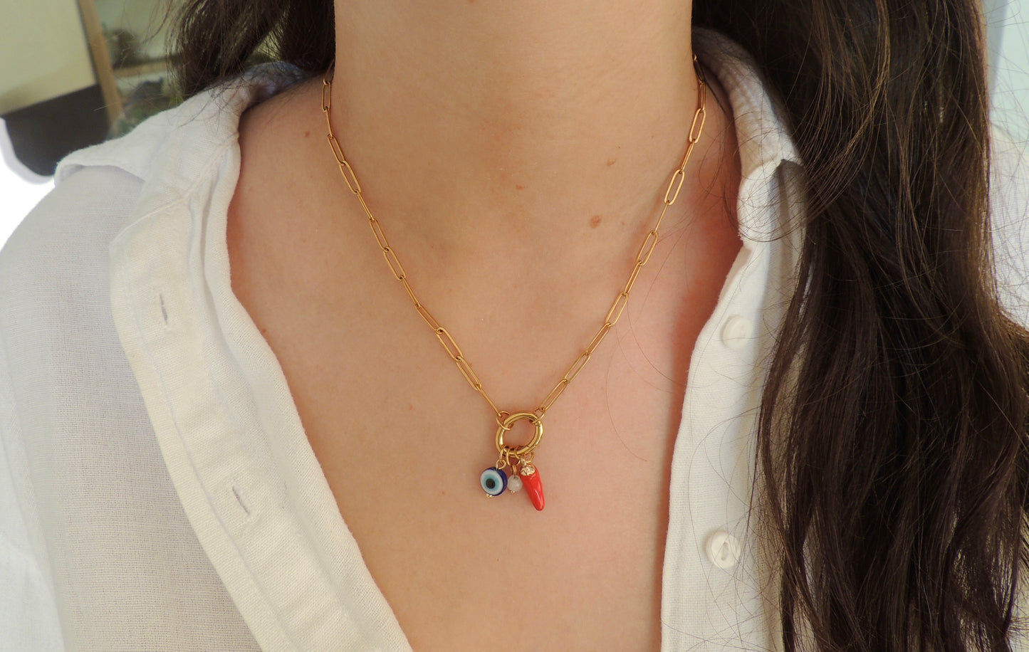 Albane | Collier avec breloques