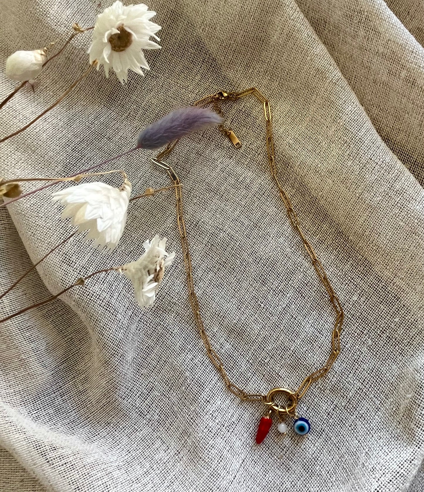 Albane | Collier avec breloques