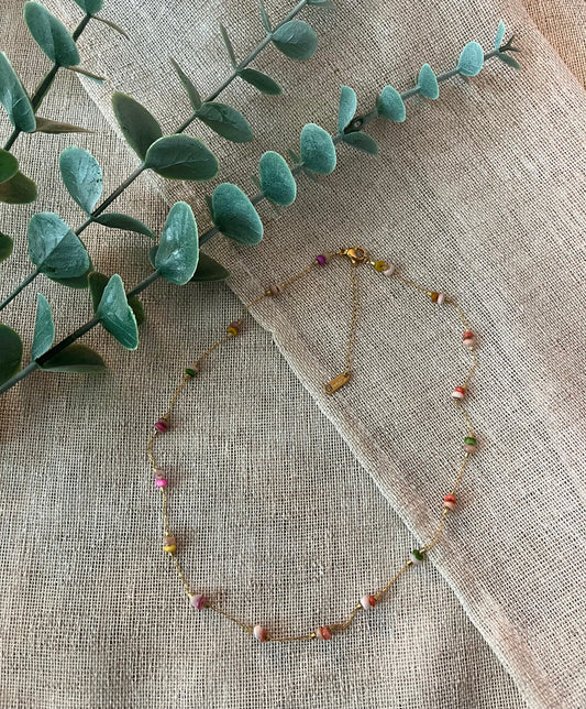 Auguste | Collier pierres naturelles colorées