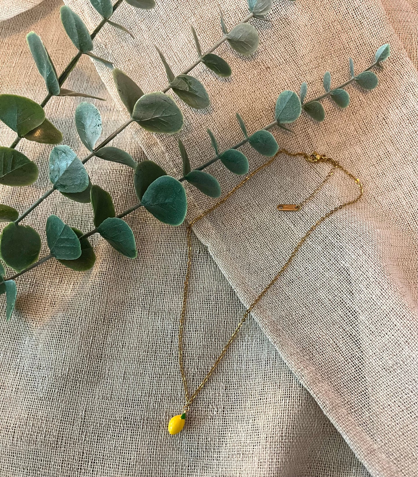 Lemon | Collier citron doré