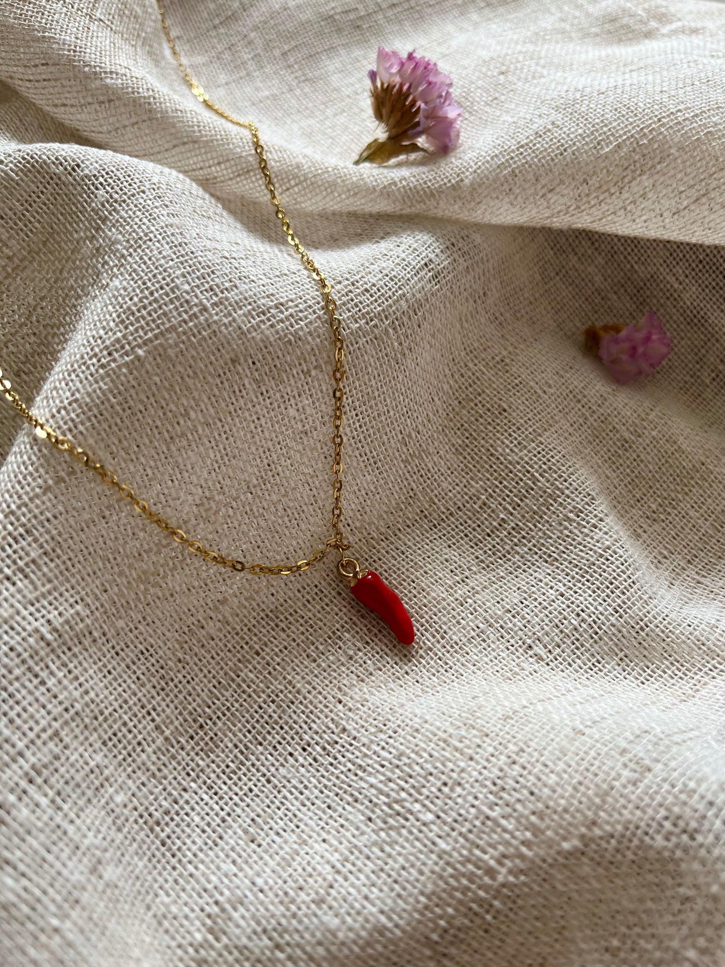 Paloma | Collier piment doré