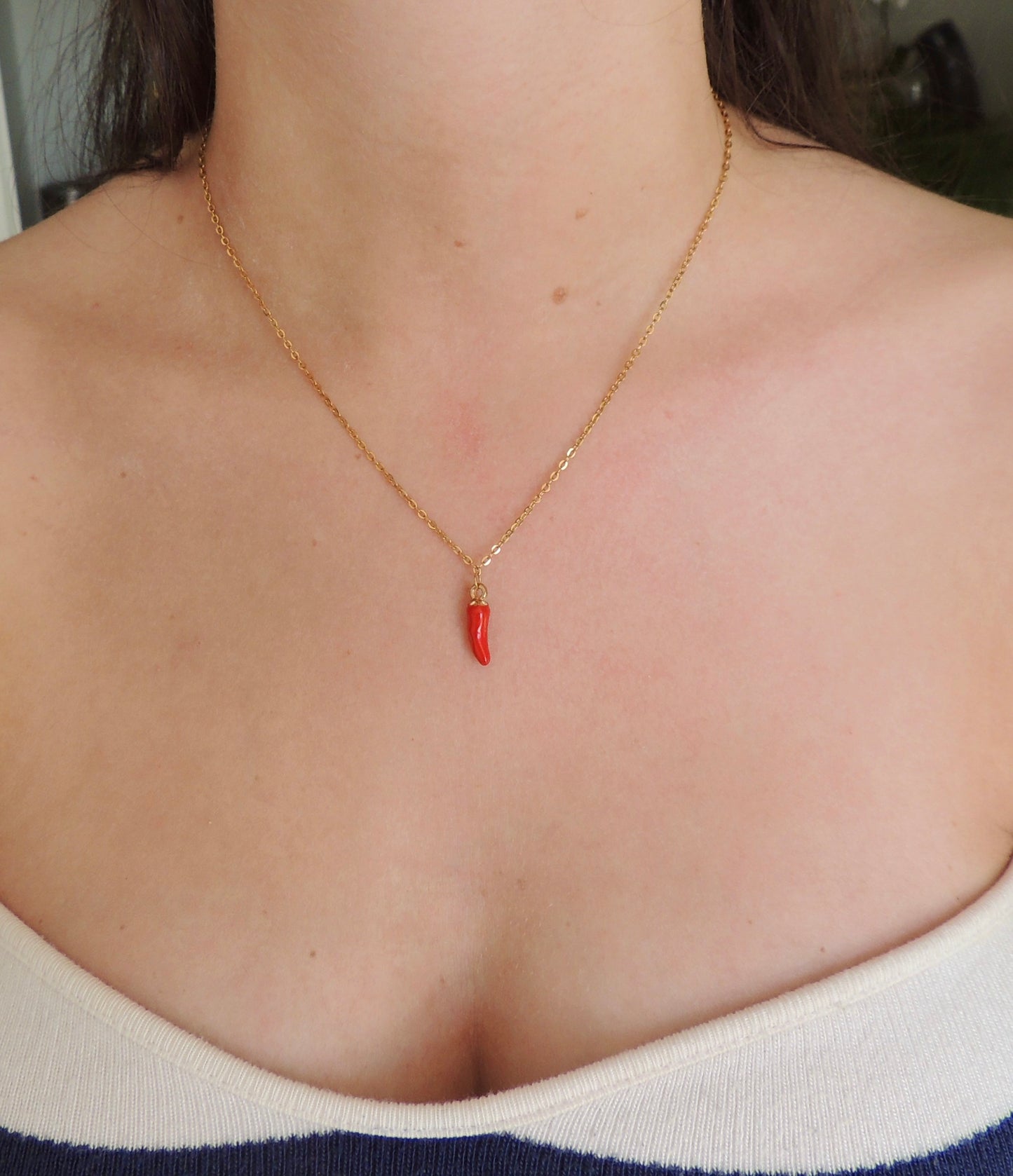 Paloma | Collier piment doré