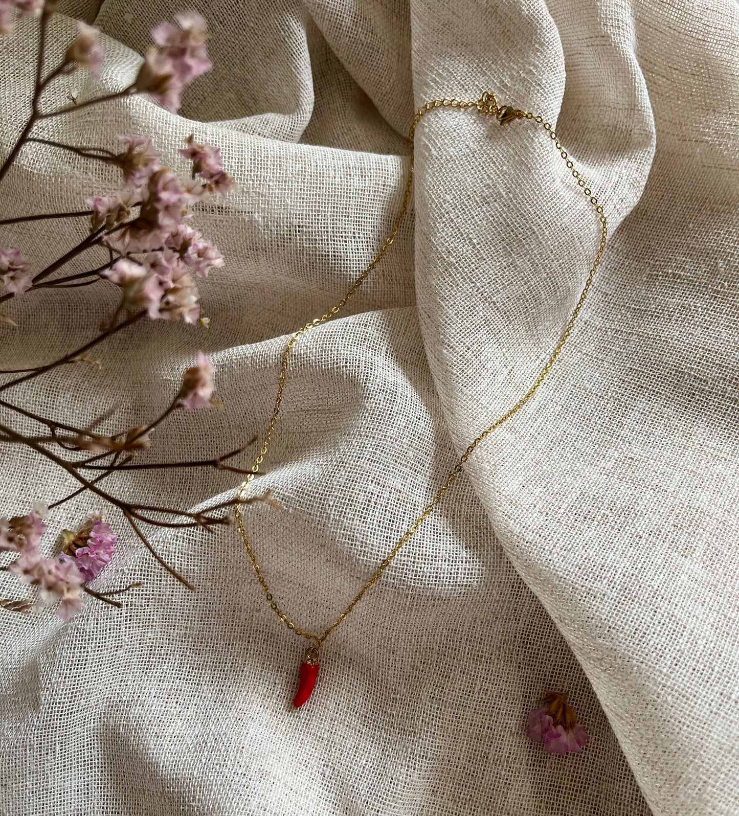 Paloma | Collier piment doré