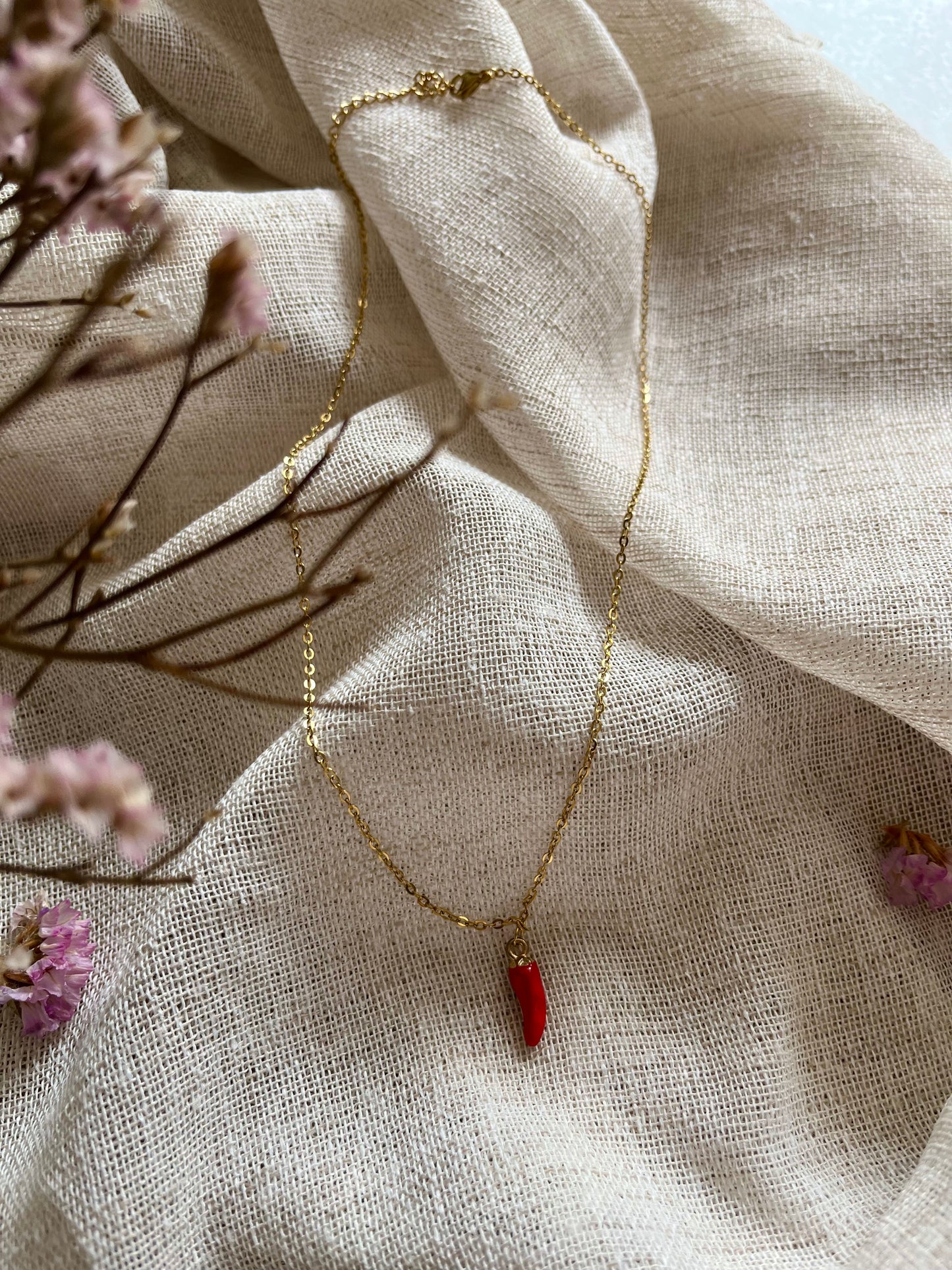 Paloma | Collier piment doré