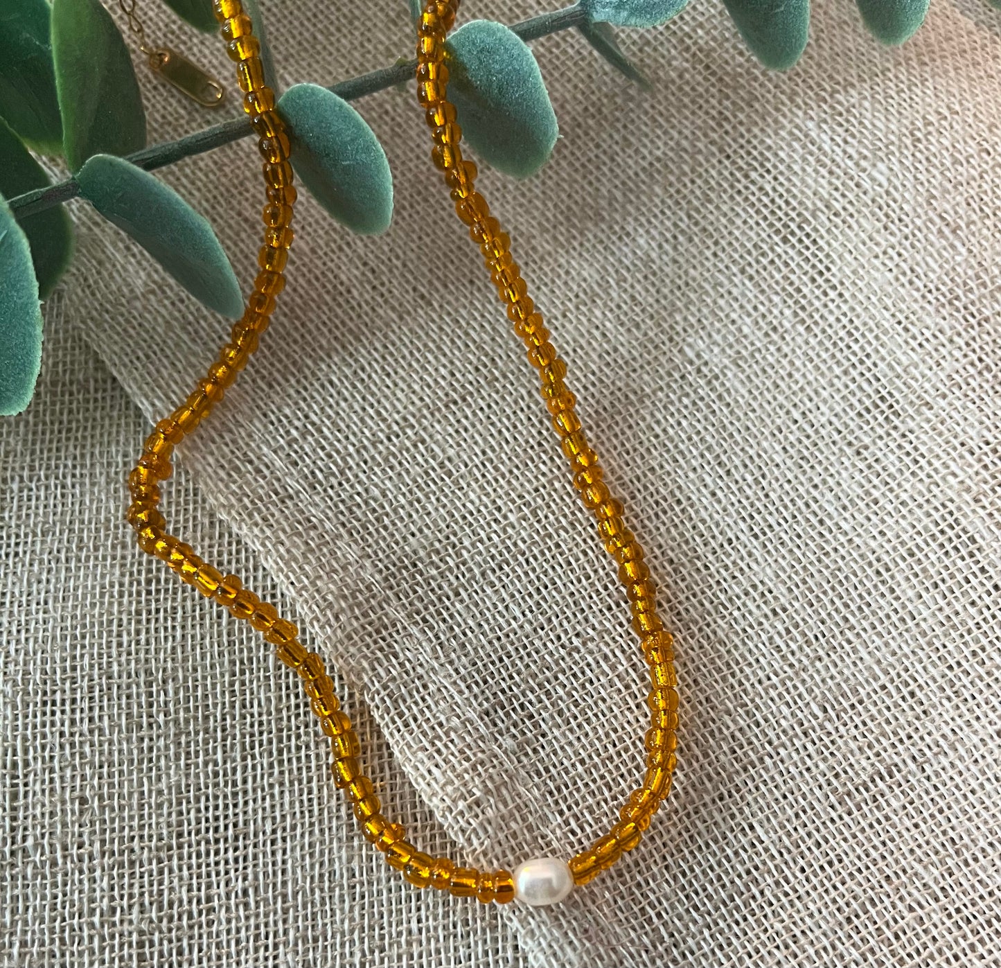 Roma | Collier perles colorées et perle d'eau douce